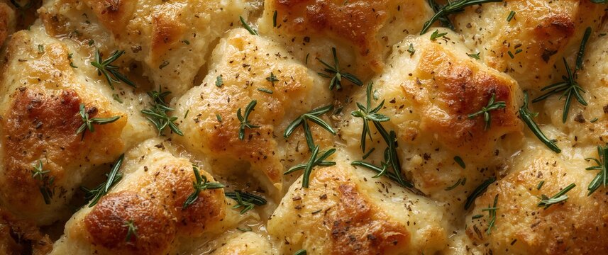 Rosemary focaccia bread with golden crust