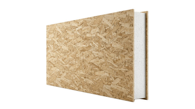 Structural insulated OSB sandwich wall panel with integrated rigid foam core for energy efficient timber frame construction, floors, roofs and modular buildings

