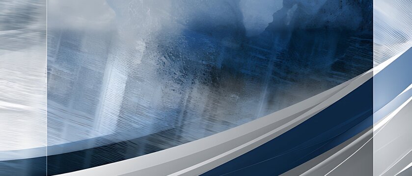 Abstract blue news broadcast background with world map and dynamic geometric lines