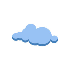 Fototapeta premium Simple Blue Cloud Vector Illustration