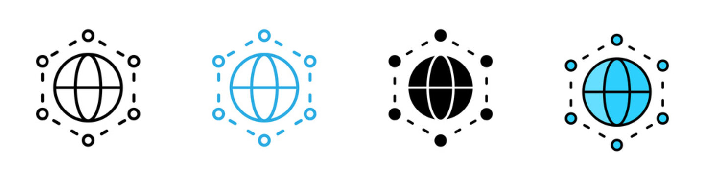 Network multi - style icon design concept