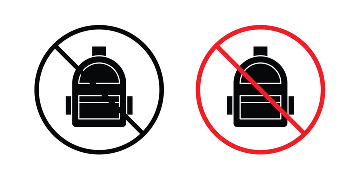 No backpacks allowed sign