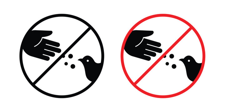 Do not feed birds sign