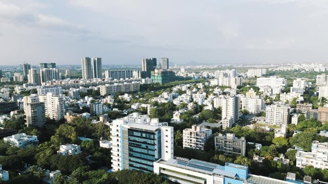 Modern Indian Tech City Pune Aerial View | Smart City | 4K Cinematic