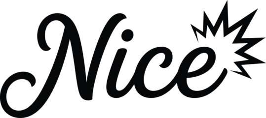Fototapeten Positive Typografie Nice simple bold typography positive reaction word flat vector illustration  © nazmulgraphix
