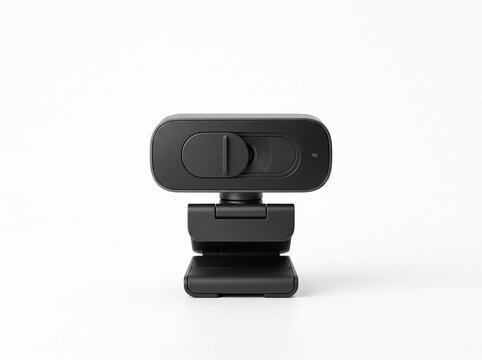 Modern Black Compact Desktop Web Camera with Integrated Privacy Shutter for Secure High Definition Video Conferencing and Online Communication
