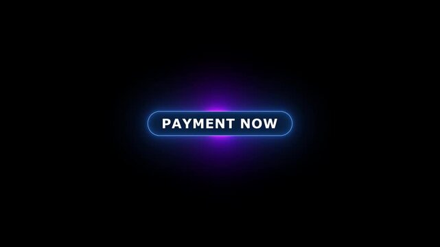 Payment Now Animation with Futuristic Digital Payment Interface and Modern Glowing Fintech Technology Design