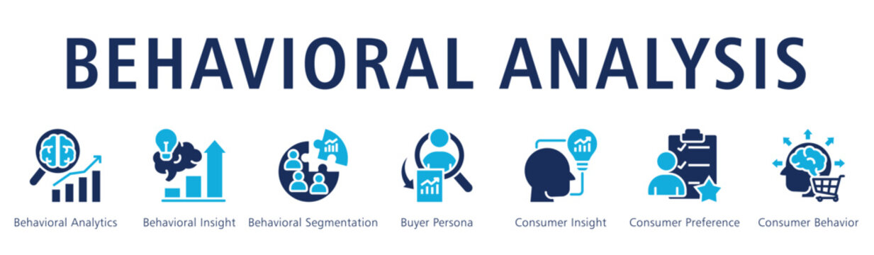 Behavioral Analysis Web Banner  icon vector illustration concept