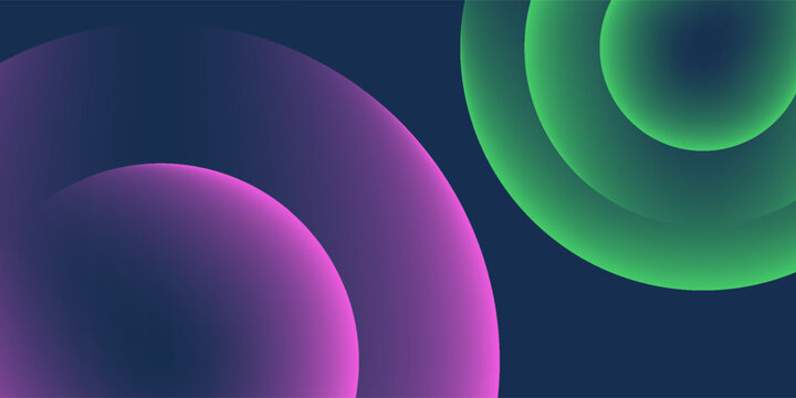 Abstract futuristic neon circle gradient background. Dynamic vibrant geometric sphere template for creative graphic presentation, poster, and modern layout.