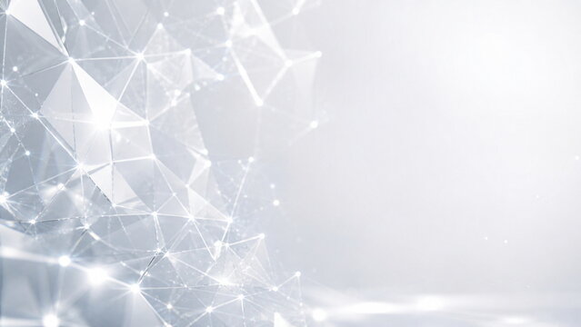 White crystal cybersecurity data privacy background
