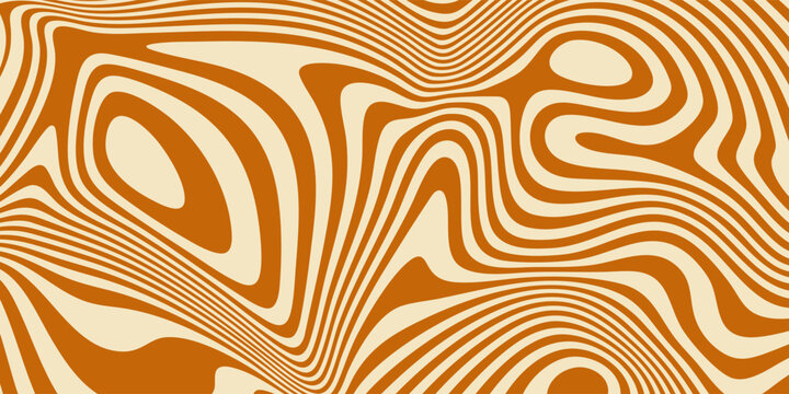 Abstract caramel swirl and chocolate liquid wave background. Vector creamy toffee sauce splash with sweet fudge ripple texture.