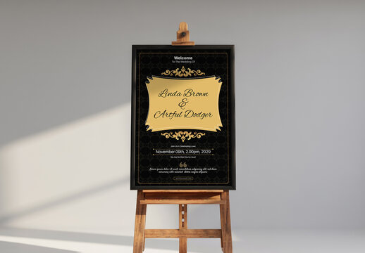 Elegant Wedding Welcome Sign Template