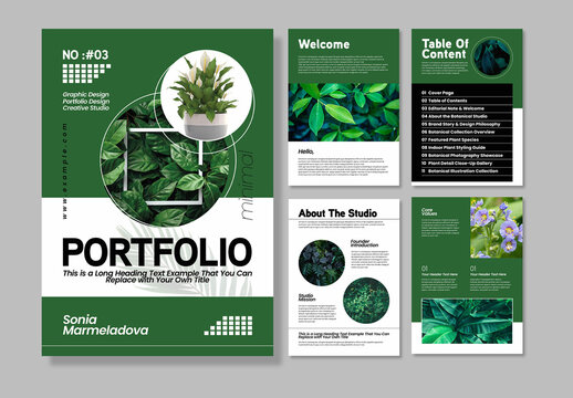 Green Botanical Portfolio