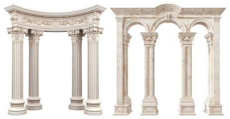 Naklejka premium PNG Elegant classical architectural columns on transparent background
