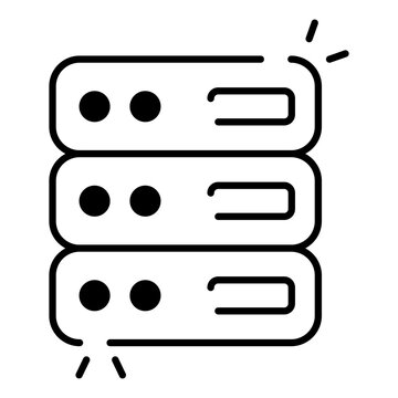An icon design of server rack