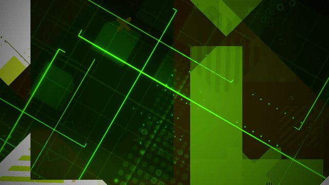 4K abstract geometric motion background featuring layered shapes, diagonal elements and subtle interface graphics with fast-paced transitions