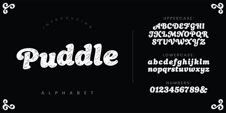 Puddle Playful Sketch Chalkboard Font for Children Books