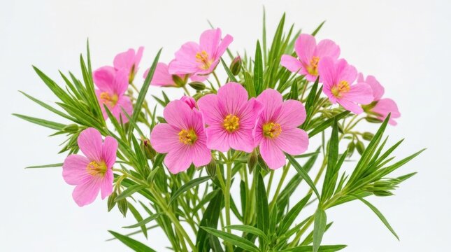 Close-up group pink flowers green leaves Bunga kamboja Jepang atau adenium. with copy space image