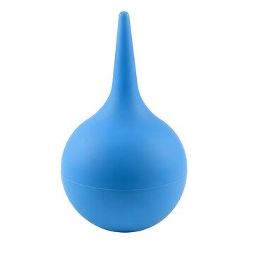 blue enema isolated on white
