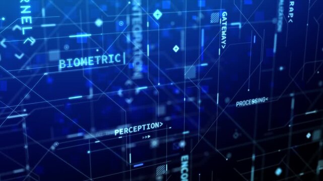 Abstract cyber futuristic background for cyber and technology concept line and node with Ai words