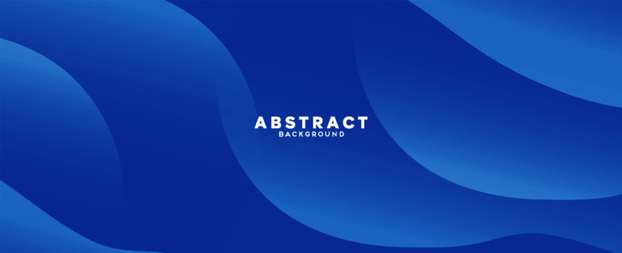 Abstract smooth blue wave stripes background. Creative dynamic shape layout template for marketing promotion banner or website header design.