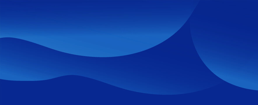 Abstract smooth blue wave stripes background. Creative dynamic shape layout template for marketing promotion banner or website header design.