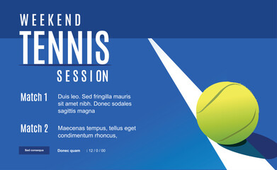 Modern simple tennis background design for any media  © Muhamad
