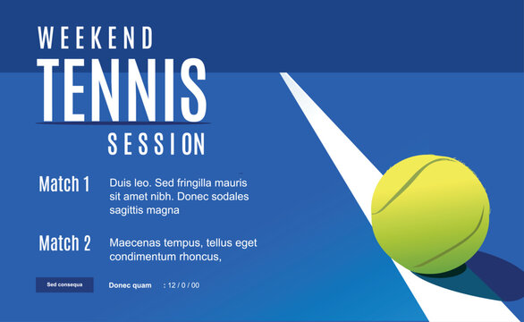 Modern simple tennis background design for any media	