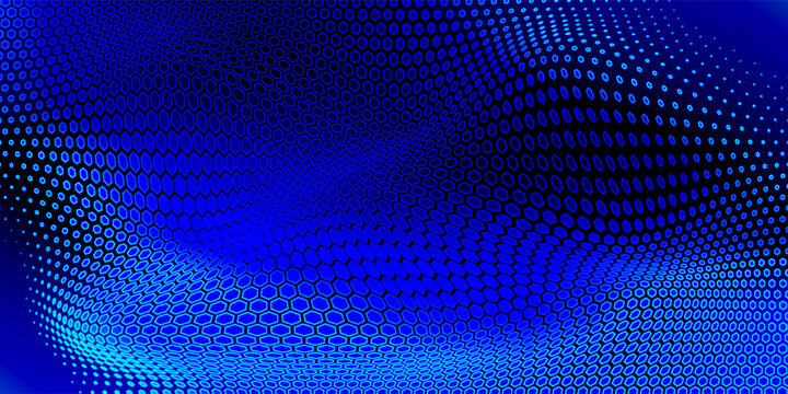 Dark Hexagon Abstract Technology or Science Background. Hi Tech Hexagon Grid. Vector Illustration.