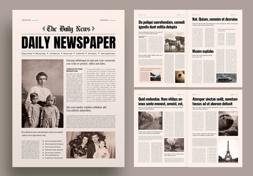 Vintage Newspaper Layout
