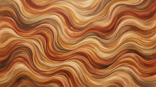 Vibrant wavy pattern with shades of brown and orange hues