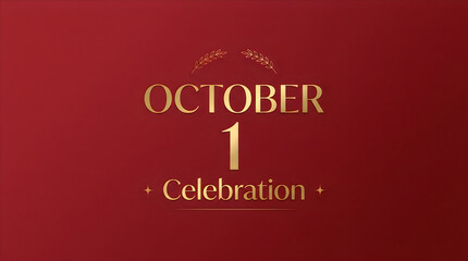 Obraz premium October 1st national day celebration in china elegant festive graphic