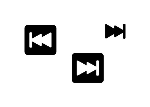 Next and Previous Media Control Icon Vector Illustration