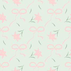 Fototapeta premium seamless background with flowers