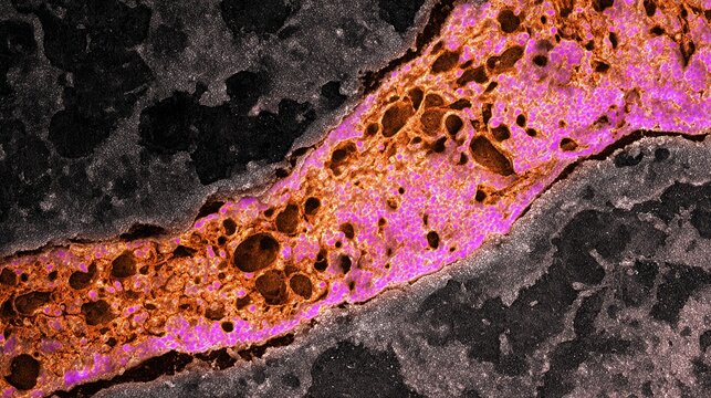Reactive changes in epithelial tissue during inflammation, showing cellular response, tissue remodeling, immune activity, and microscopic details for medical and scientific concepts