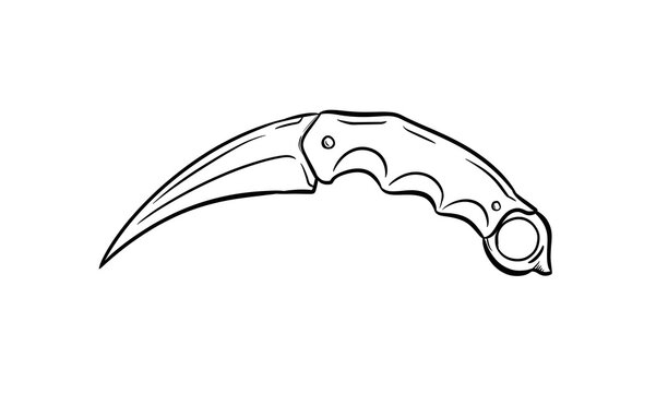 karambit digital drawing illustration isolated