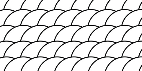 Vector illustration of a seamless fish scale pattern in black and white for backgrounds and textures © Provir