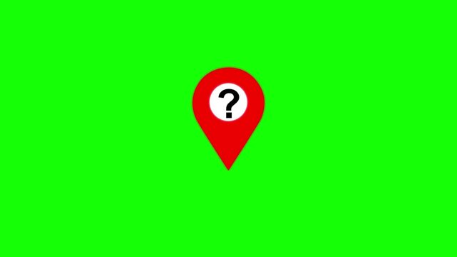 Question mark Location Pin Animation.