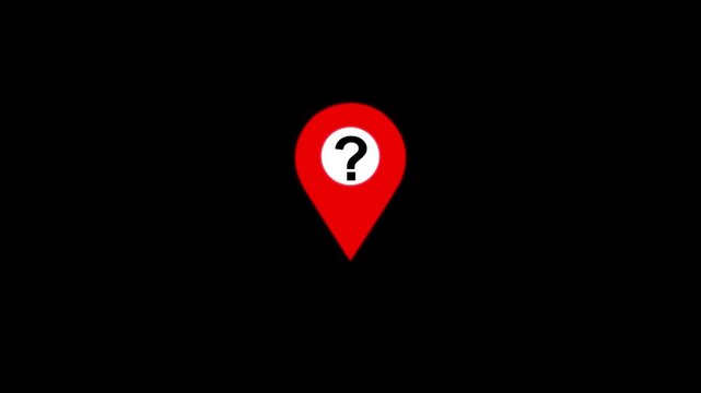 Question mark Location Pin Animation.