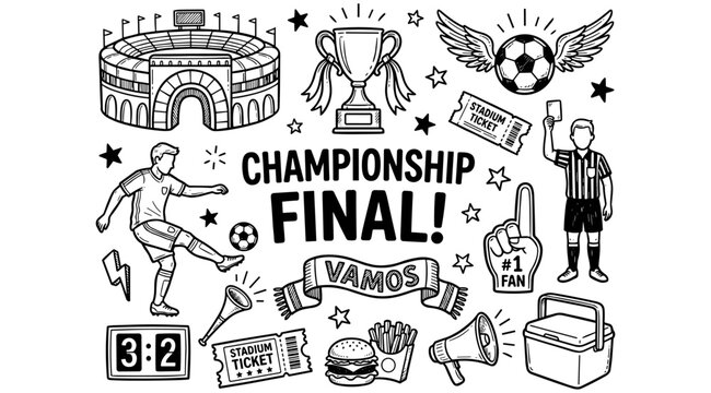 Soccer championship final illustration