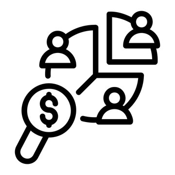 Competitor analysis Line Icon