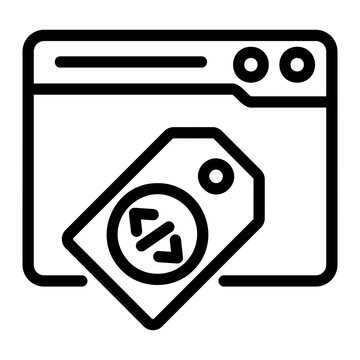 Meta tags Line Icon