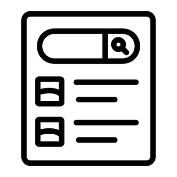 Serp results Line Icon