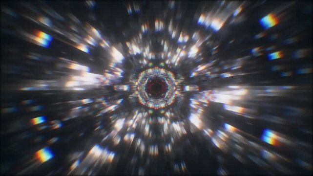 Glitchy analog signal flickers rapidly on screen with distorted patterns