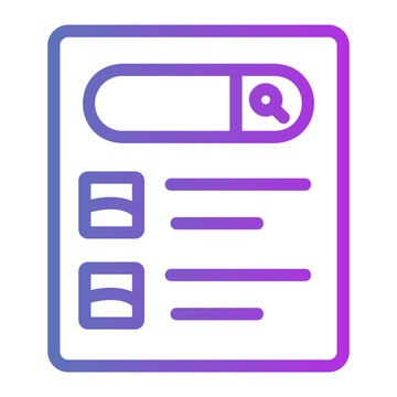 Serp results Line Gradient Icon