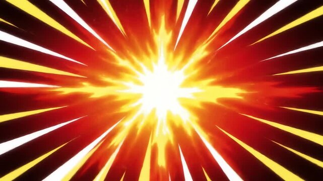 anime style speed lines in an intense central burst creating a dynamic action background for comic and manga videos