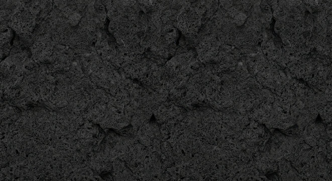 Black Volcanic Lava Rock Texture