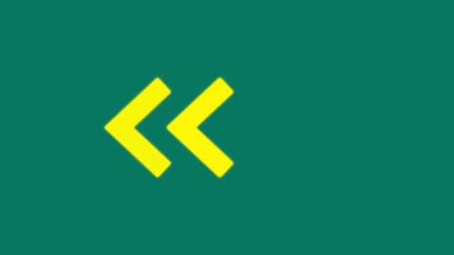 Minimalist motion background, with animated green, chevron arrows pulsing, on dark teal, abstract,4k video.