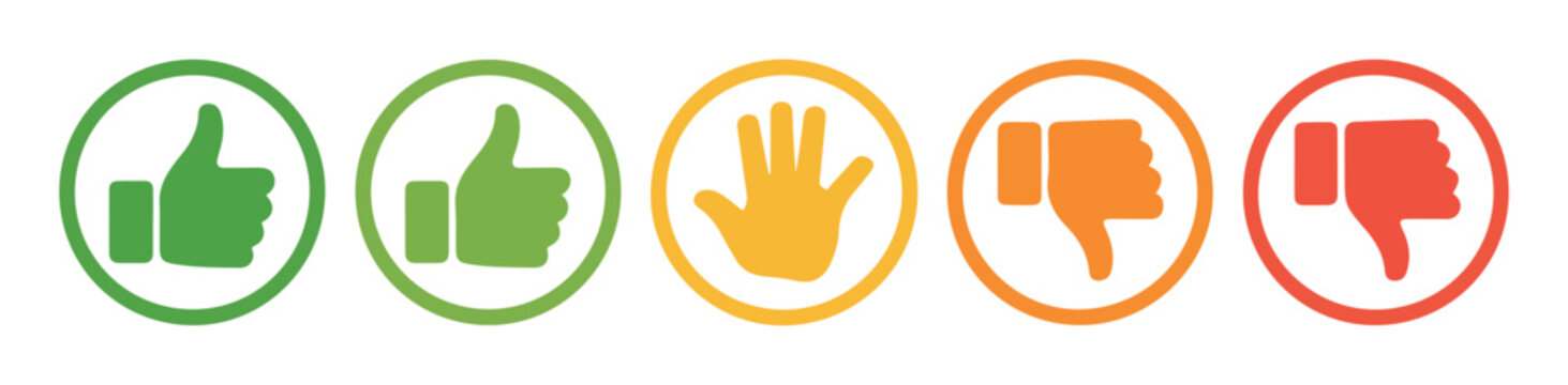 Feedback and rating vector icon set. customer review concepts. like, dislike and neutral.