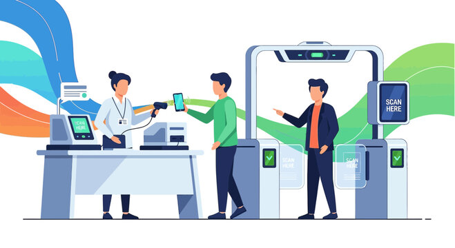 Contactless Payment and Digital Check-in at Airport or Event